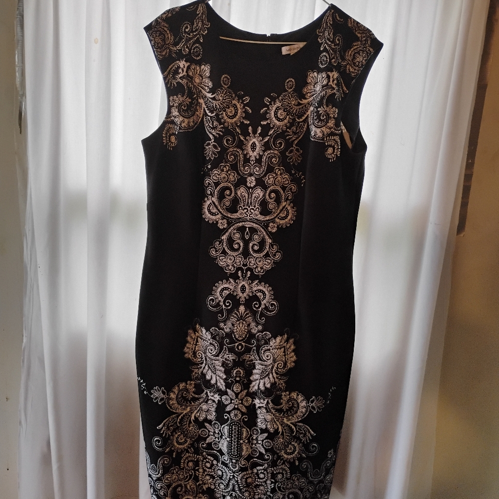 Elegant Black and White Dress